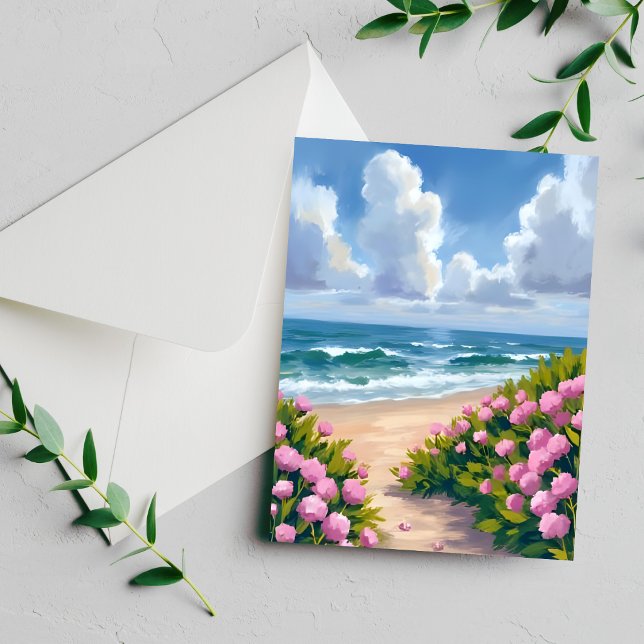 Plage en fleurs | Carte côtière océanique Hortensi (Créateur téléchargé)