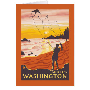 Plage et cerfs-volants - Moclips, Washington