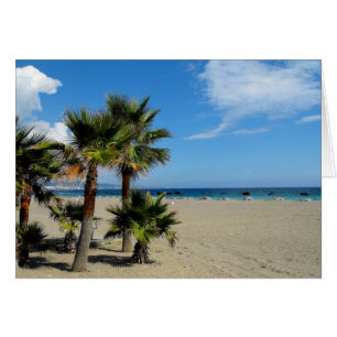 Plage et palmiers à Puerto Banus