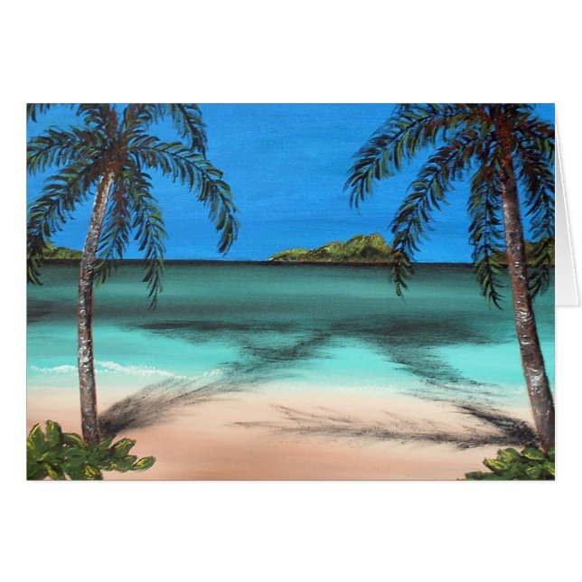 Plage et paumes (Devant horizontal)