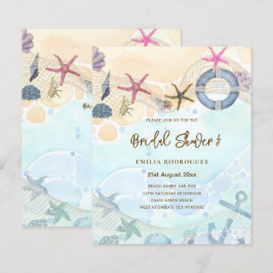 Plage Fête des mariées côtière Invitation Sand Oce
