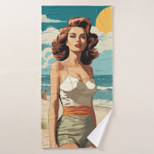 Plage fille 1950