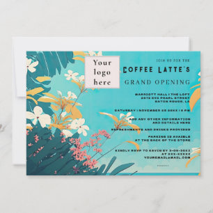 Plage Floral Tropical Invitation d'ouverture