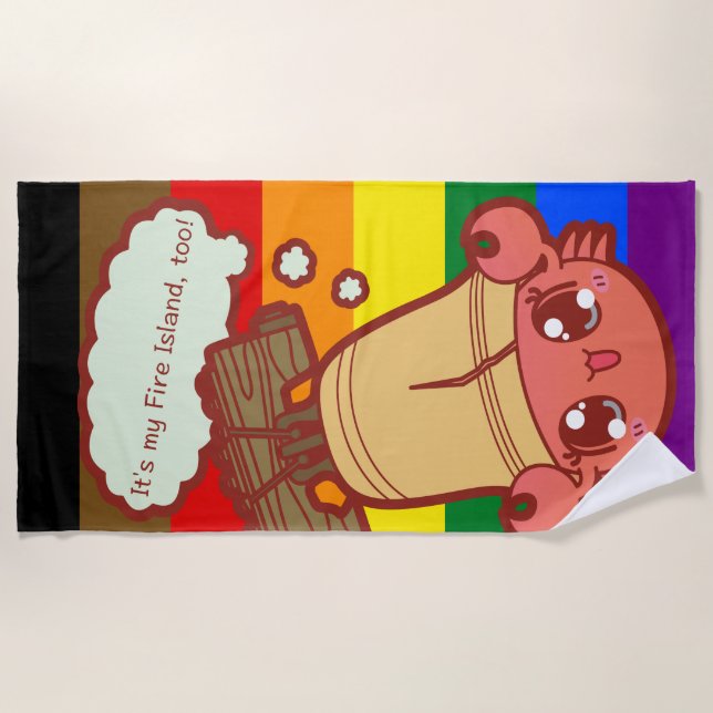 Plage Grande serviette de crabe ! (Devant)