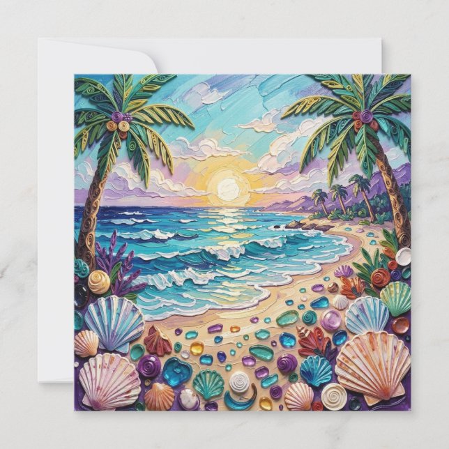 Plage Impasto et Verre de Mer Coucher de Soleil et (Devant)