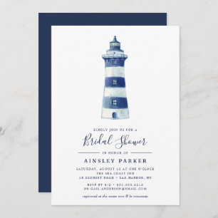 Plage Lighthouse Invitation de douche nuptiale