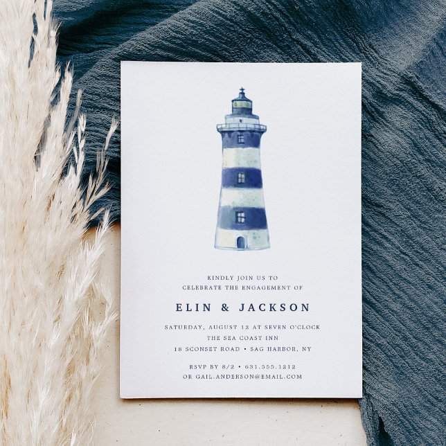 Plage Lighthouse | Invitation de la partie d'engag (Créateur téléchargé)