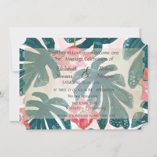 Plage Mariage Coquillages Invitation (Devant)