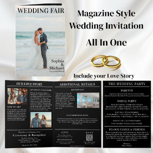 Plage Mariage Magazine Couverture Invitation