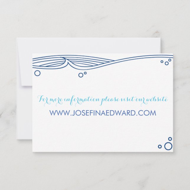Plage Mariage Ocean Waves - Carte de site Web (Devant)
