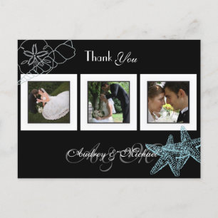 Plage Mariage Photos Merci cartes postales