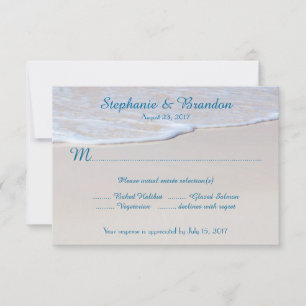 Plage Mariage Répondre Cartes Avec Choix De Menu
