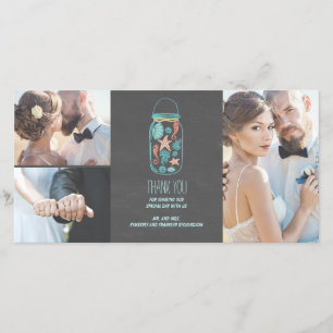 Plage Mason Jar Côte Mariage Merci