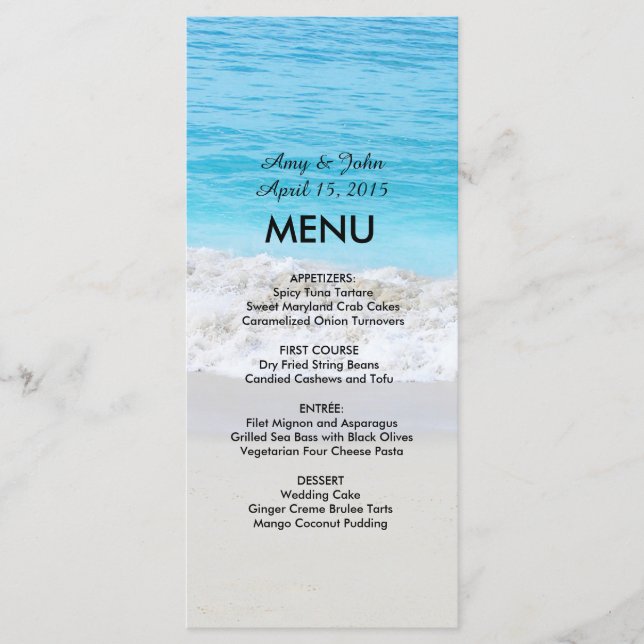 Plage menu mariage1 (Devant)