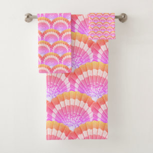 Plage moderne Peach Tropical Seashell Shell Beach