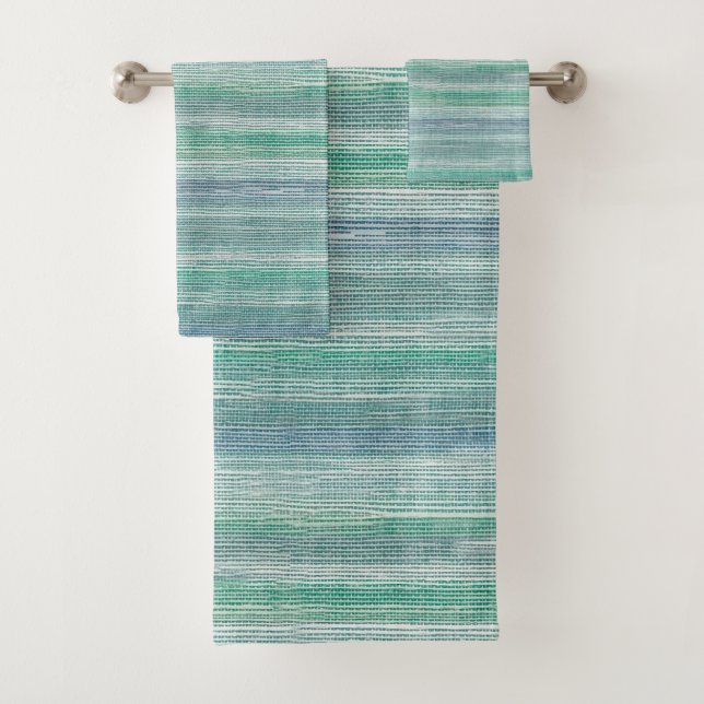 Plage Motif de l'Herbe de mer Turquoise Serviette  (En situation)