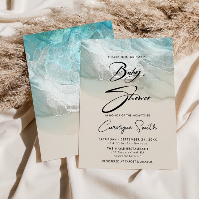Plage Océan Baby shower Invitation (Créateur téléchargé)