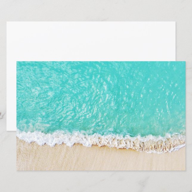 Plage océan mer été papier scrapbook (Devant / Derrière)
