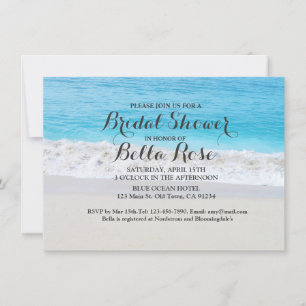 Plage océan sable nuptiale invitations