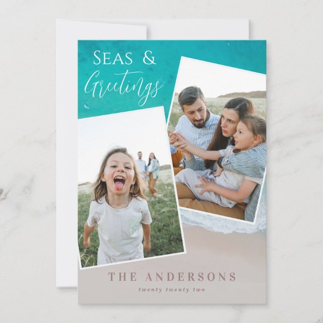 Plage océanique multi photo moderne fêtes de noël (Devant)