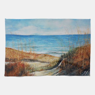 Plage Peint Dunes de sable serviette de cuisine