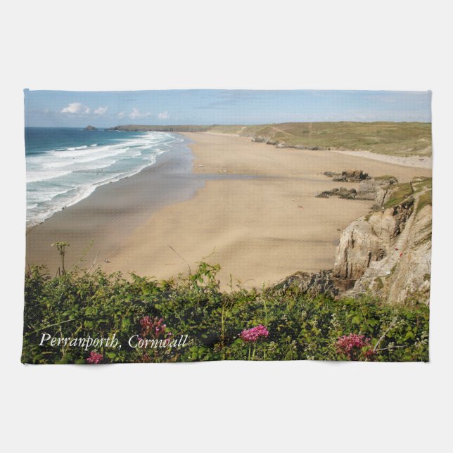 Plage Perranporth, serviette des Cornouailles (Horizontal)