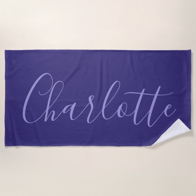 Plage Personalisé Purple Moderne Simple Serviette De Pla (Devant)