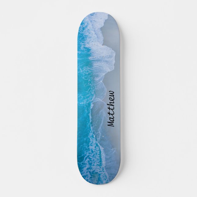 Plage personnalisée Ocean Waves Skateboard (Devant)