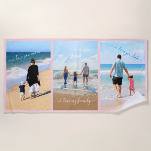 Plage Personnalisez votre photo Collage Serviette de pla