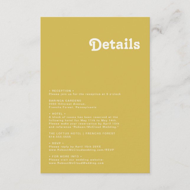 Plage Retro | Carte de boîtier Gold Details (Devant)