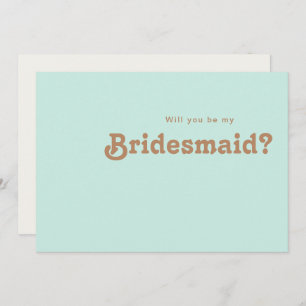 Plage Retro   Carte de proposition Aqua Bridesmaid