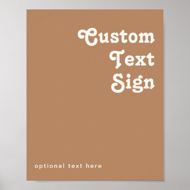 Plage Rétro | Cartes Marrons et Cadeaux Affiche Pe (Devant)