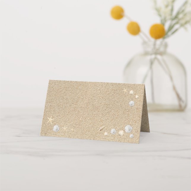 Plage Sandy Toes Salty Kisses Plaqué Cartes de Pla (Devant)