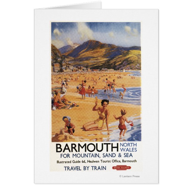 Plage Scène mère et enfants British Rail (Devant)