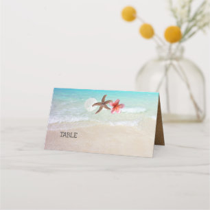 Plage Scène Starfish Plumeria Table Cartes de sièg
