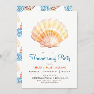 Plage Seashell House Fête Invitation