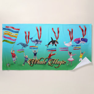 Plage Serviette Baleine Magique Parade de baleine!