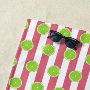 Plage Serviette de la Bridesmaid Lime & Nantucket Red Fi
