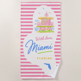 Plage Serviette de lifeguard Miami avec amour
