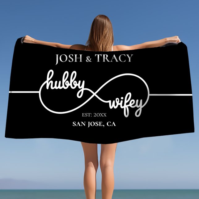 Plage Serviette de lune de miel pour couples Mari & Femm (Créateur téléchargé)