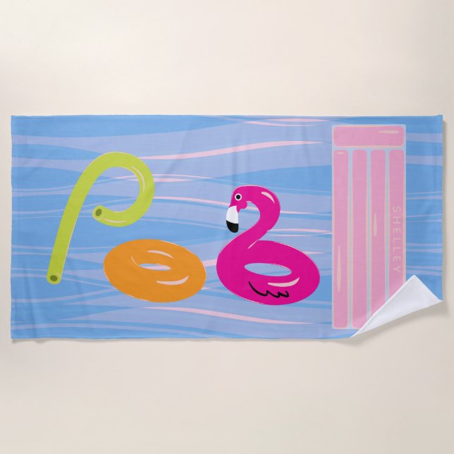 Plage Serviette de piscine personnalisée | Serviette de  (Devant)