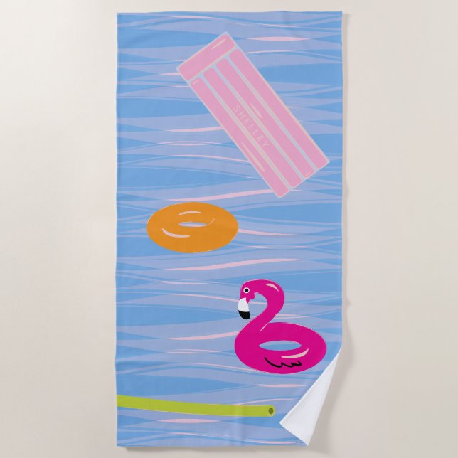 Plage Serviette de piscine personnalisée | Serviette de  (Devant)