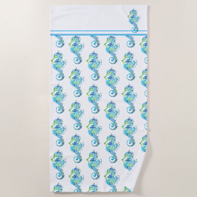 Plage Serviette de plage-Hippocampe (Devant)