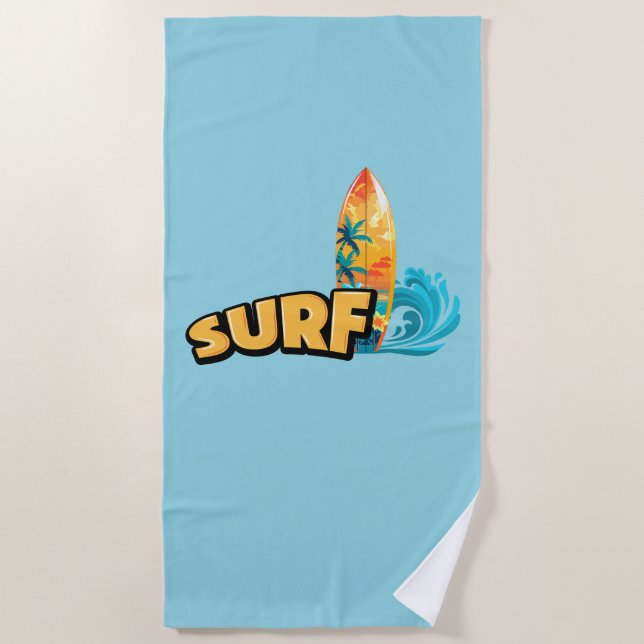 Plage Serviette de surf pour les amateurs de surf  (Devant)