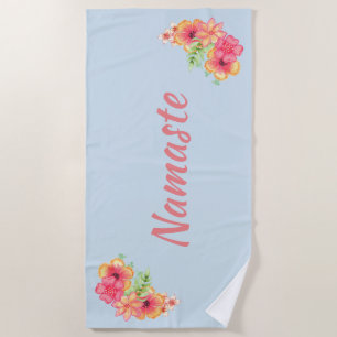 Plage Serviette de yoga aux fleurs tropicales