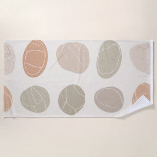 Plage Serviette en Grille de galets molles - Terrain cal