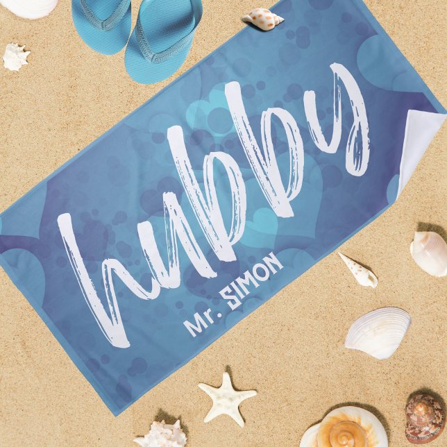 Plage Serviette personnalisée de mariage Heart Beach (Créateur téléchargé)