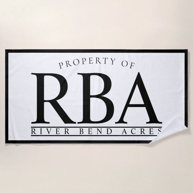 Plage Serviette PERSONNALISÉE de nom de famille de la (Devant)