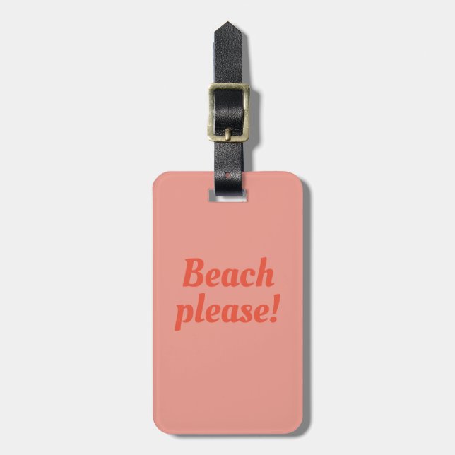 Plage s'il vous plaît - étiquette bagage (Devant Vertical)