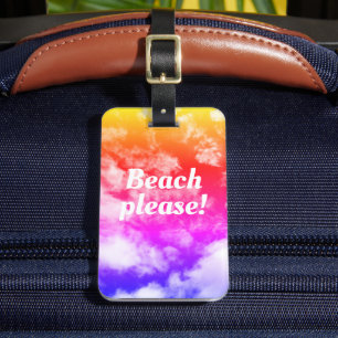 Plage s'il vous plaît - étiquette bagage